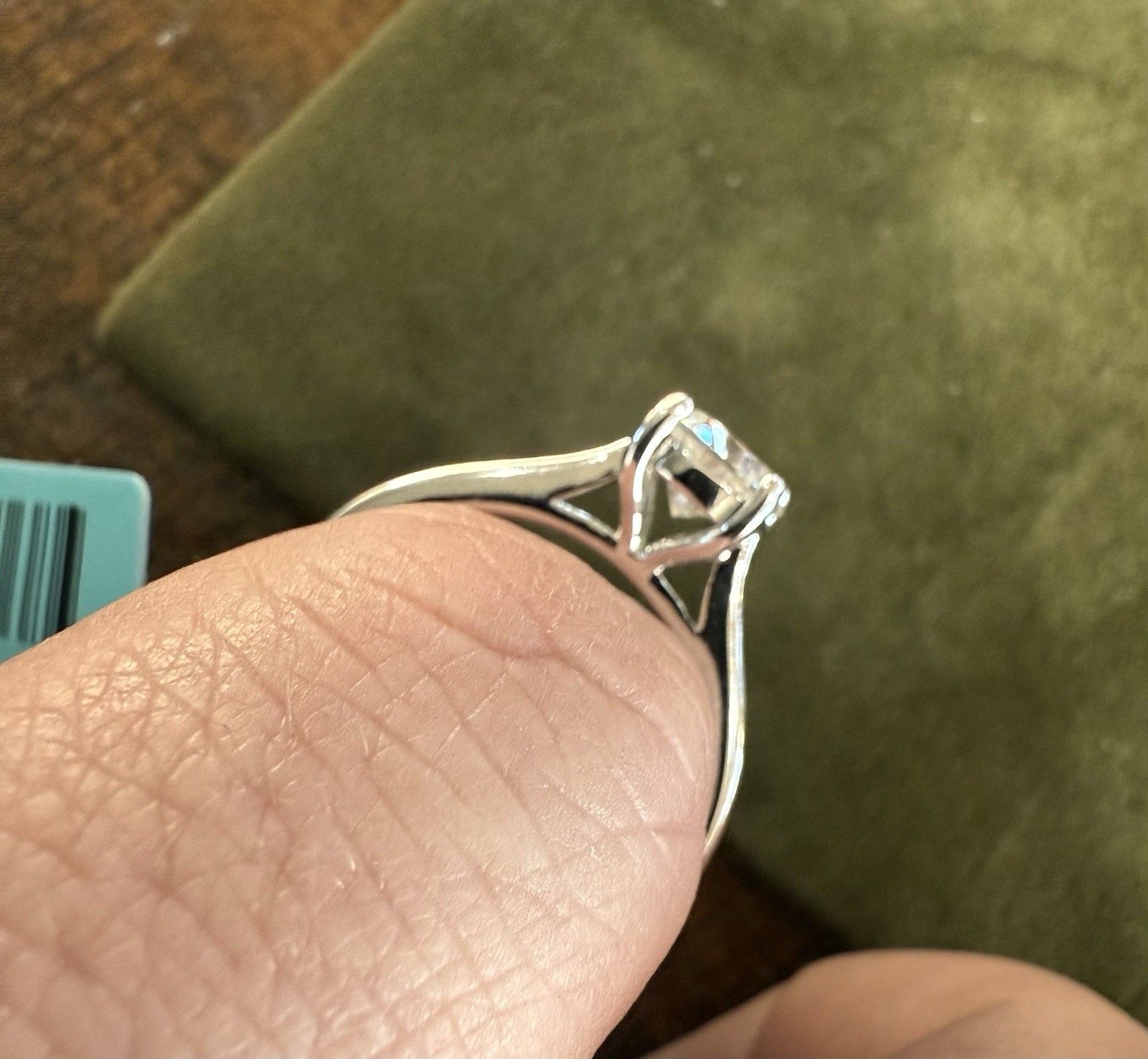 Engagement Wedding SIZE 7 Moissanite Ring 925 Sterling Silver $299.99 Retail