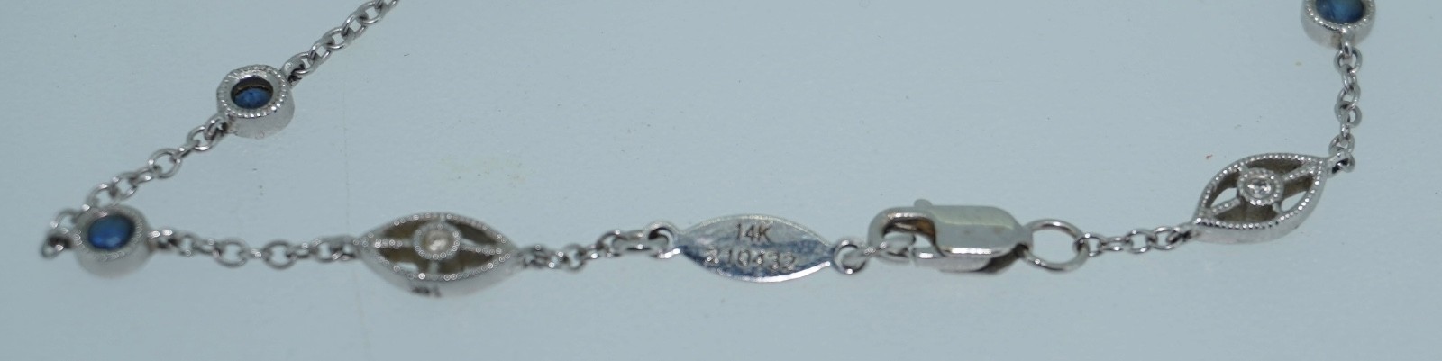 Gabriel & Co. 14K Sapphire & Diamond Chain Necklace