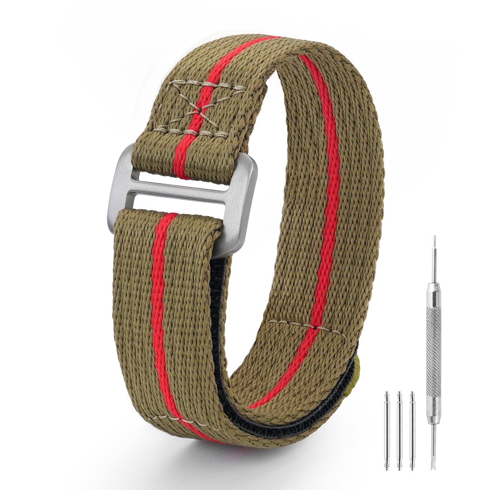 Nylon Watch Band 20mm 22mm Replacement Watch Straps with Hook and Loop Fasten…