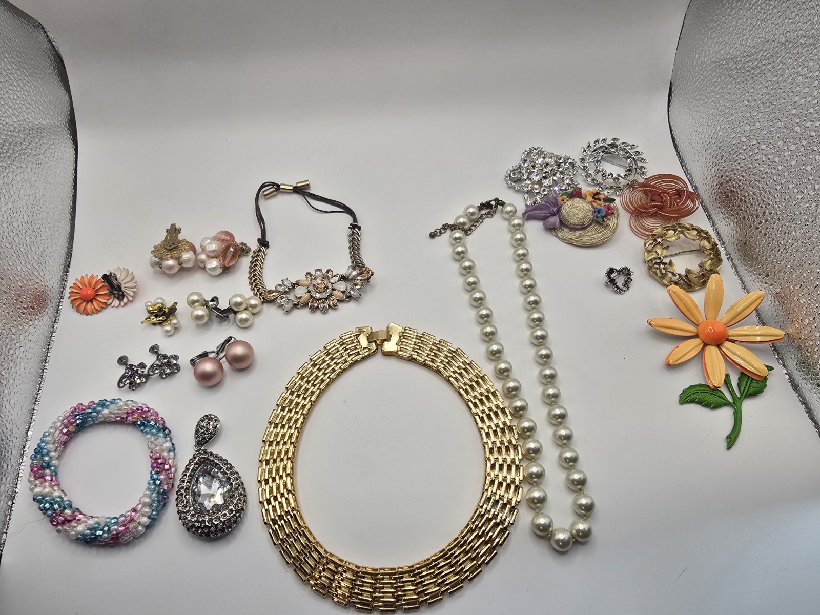 “Attic-Find Sparkle Stash — Vintage Florals, Pearls & Dainty Delights”