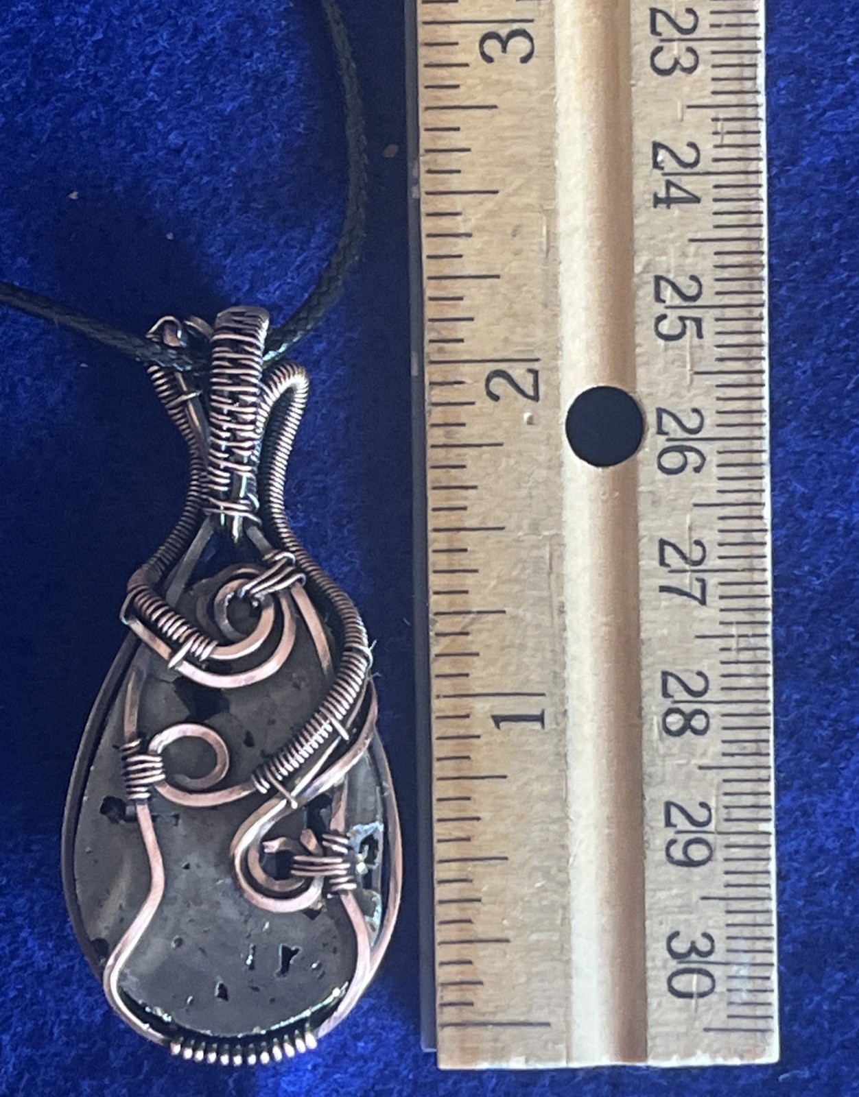 Pyrite (fool’s Gold) ~ Handmade copper wire wrapped pendant 4c