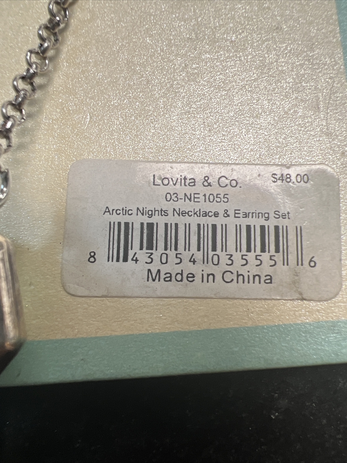 New With Tags Lovita & Co Arctic Nights Necklace & Earring Set Retails $48