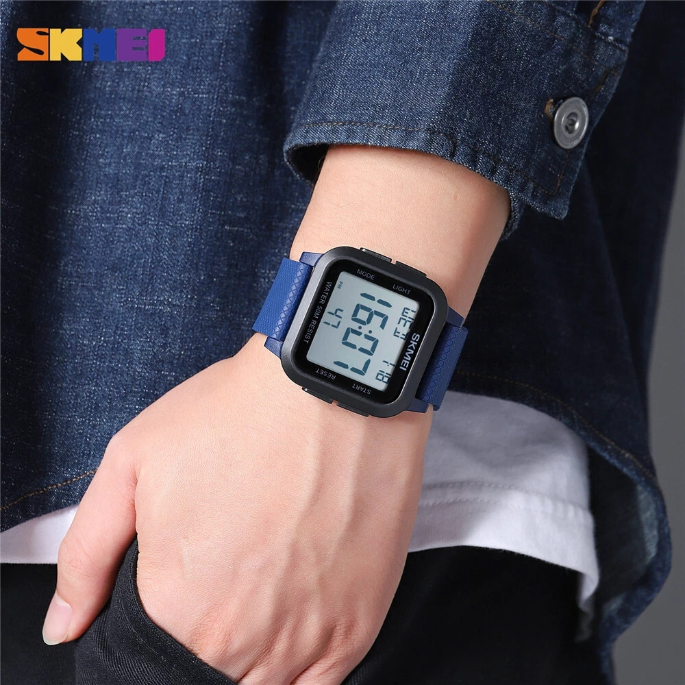 SKMEI Men Sport Watch Alarm Chrono Electronic Wristwatch Boys Girls Stopwatch