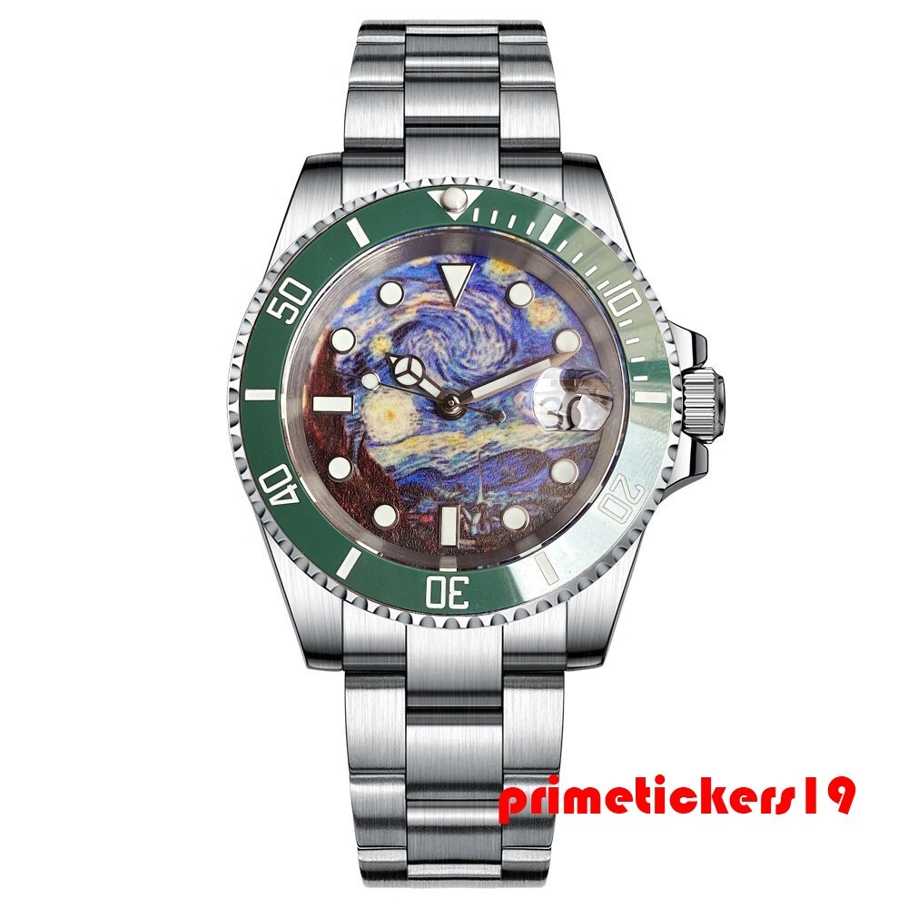 Tandorio Full Lume Starry Sky Dial Date NH35 Men’s 40mm Automatic Watch Sapphire