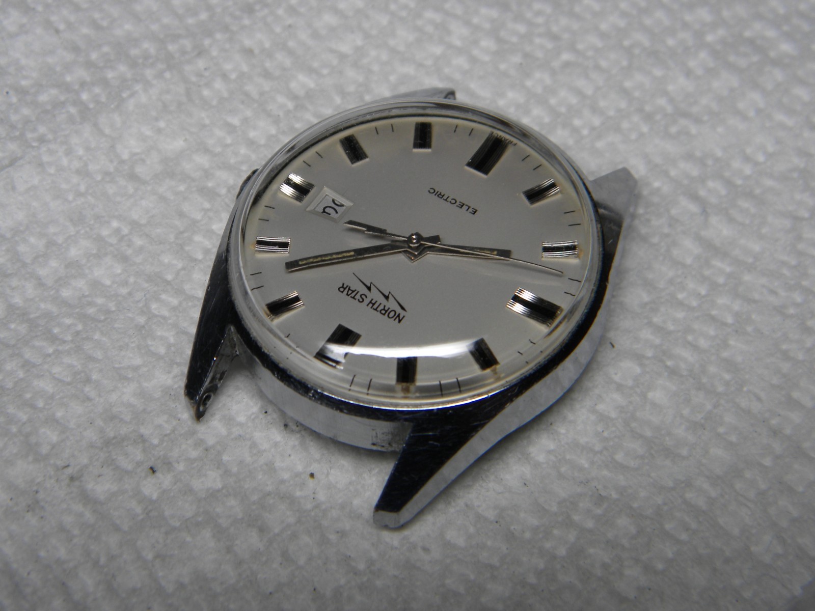 North Star Electric 13 Jewel Wrist Watch by E Gluck & Co France Repair or Parts