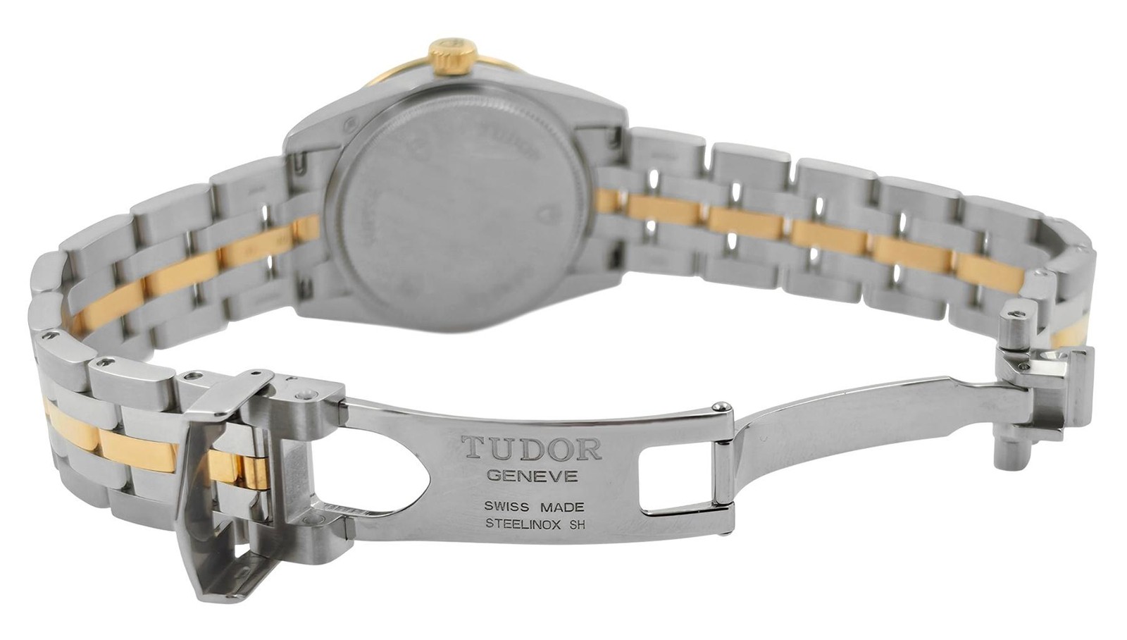 Tudor Glamour 53023 Champagne Factory Diamond Bezel Dial Gold Steel 31MM Ladies