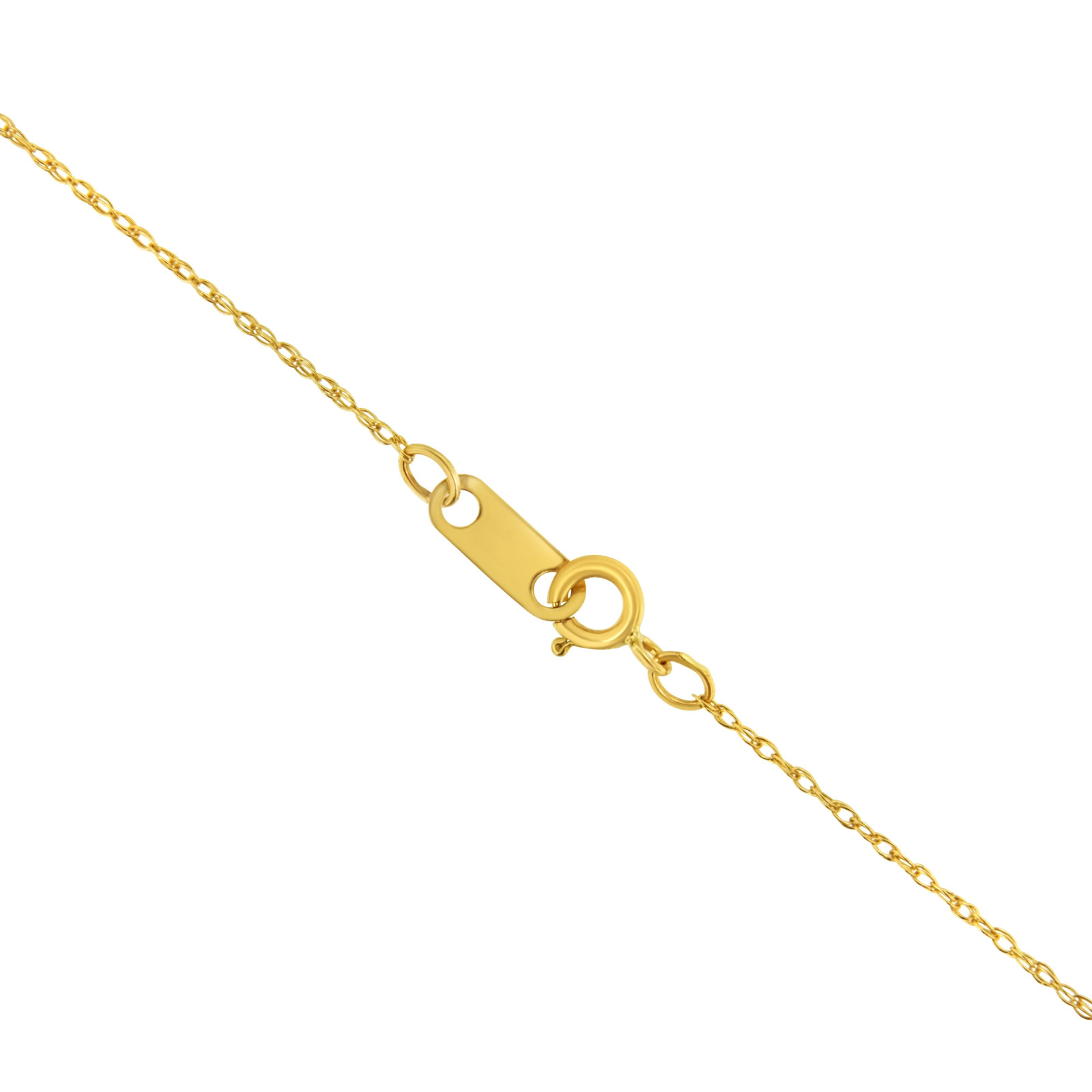 Solid 10K Yellow Gold 0.5mm Slim and Dainty Unisex 18″ Rope Chain Necklace