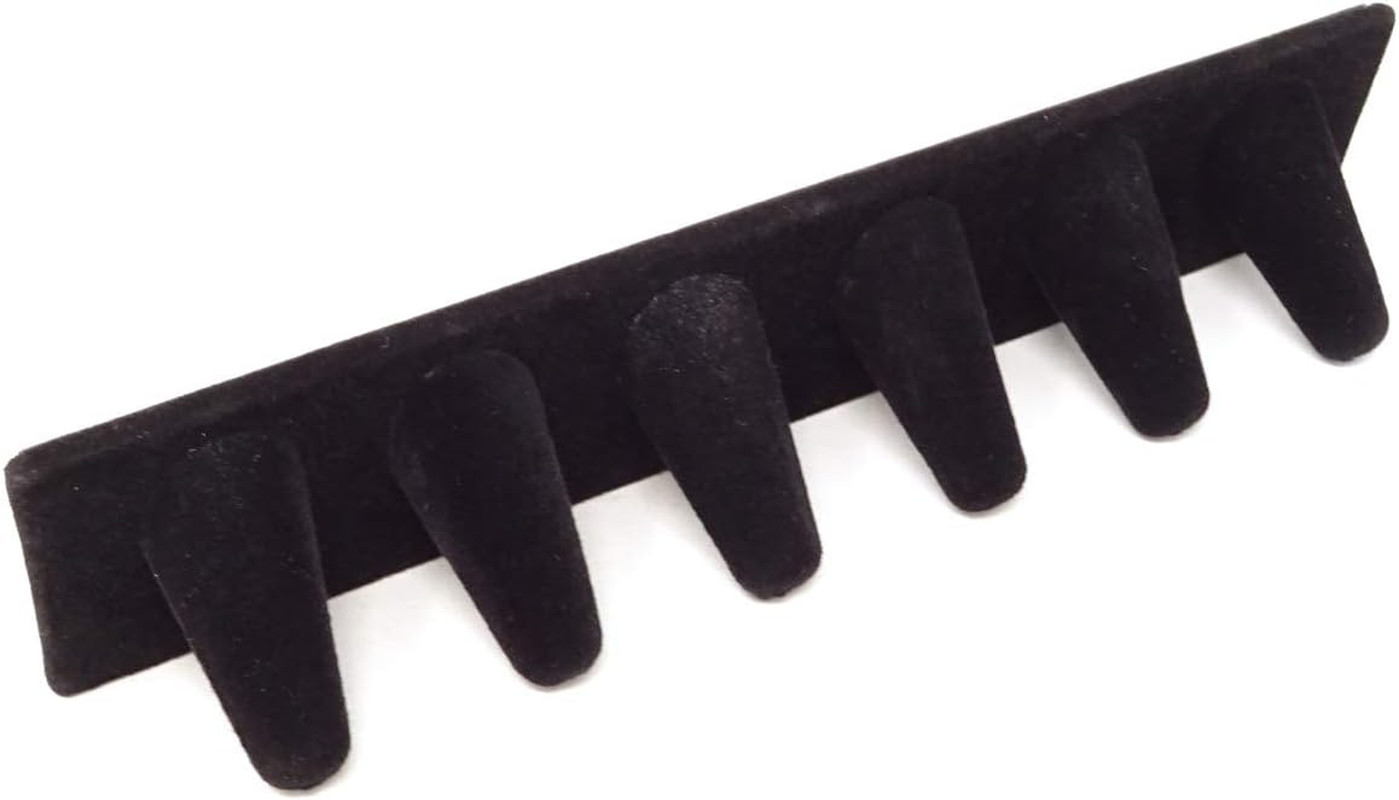 Honbay Black Velvet 6 Finger Ring Display Stand Organizer Stand