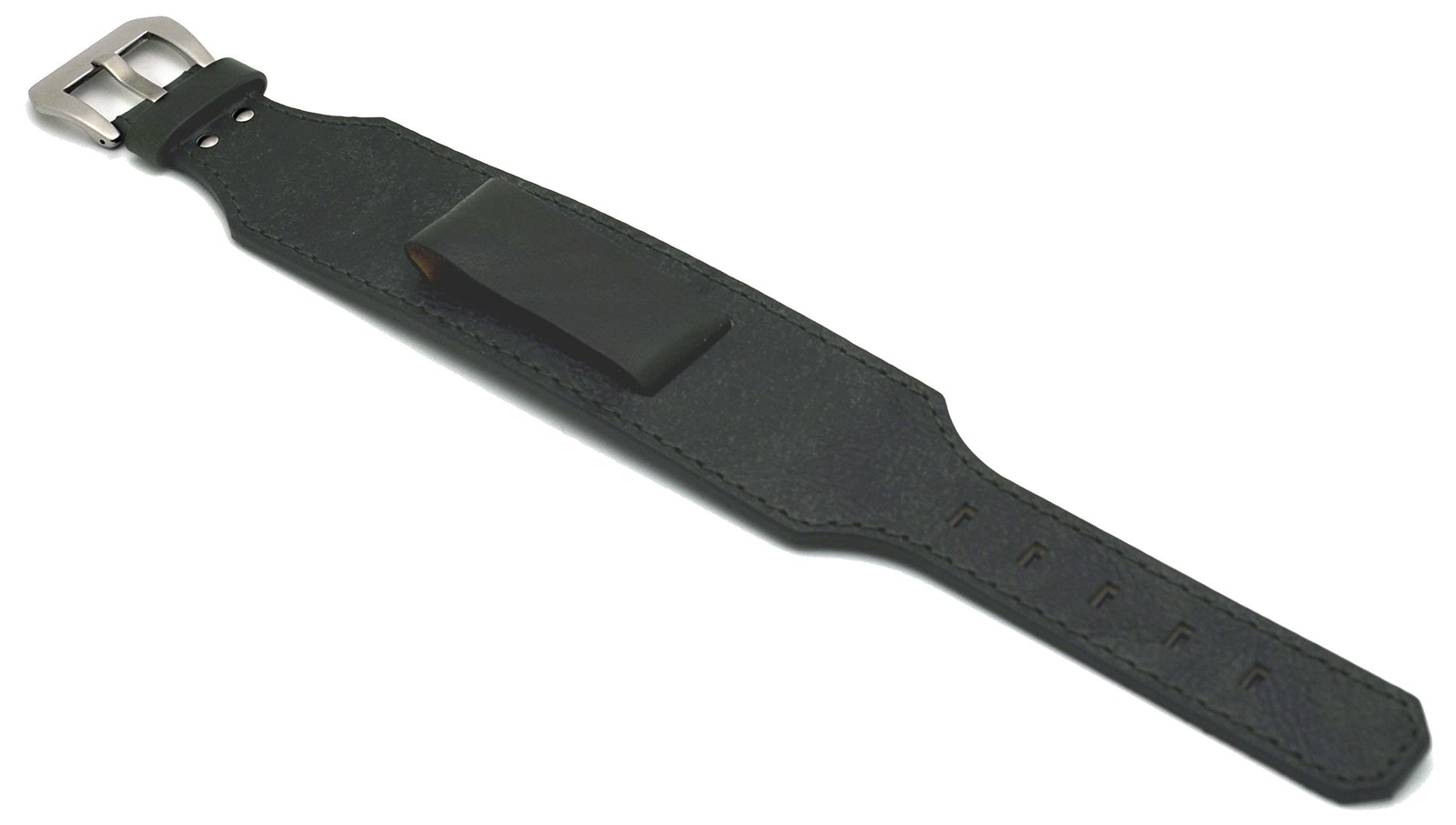 Casual Military Genuine Leather Strap Cuff Replacement Band – 18 mm to 24 mm …