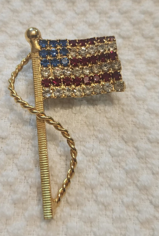 Patriotic Pin Lot of 4 American Flags, Uncle Sam Top Hat and Flying Eagle
