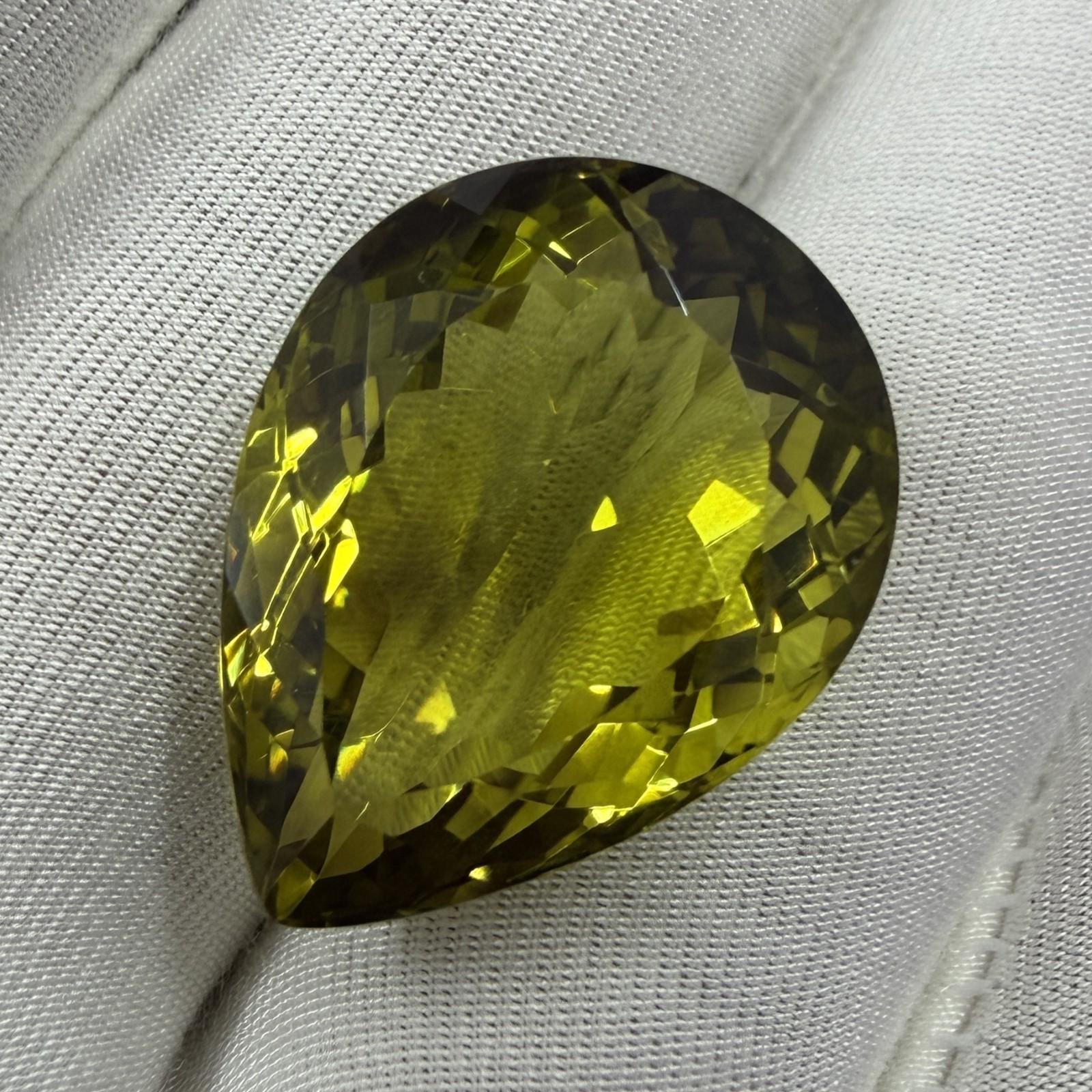Natural Bio – Lemon Quartz Pear Cut Gemstone