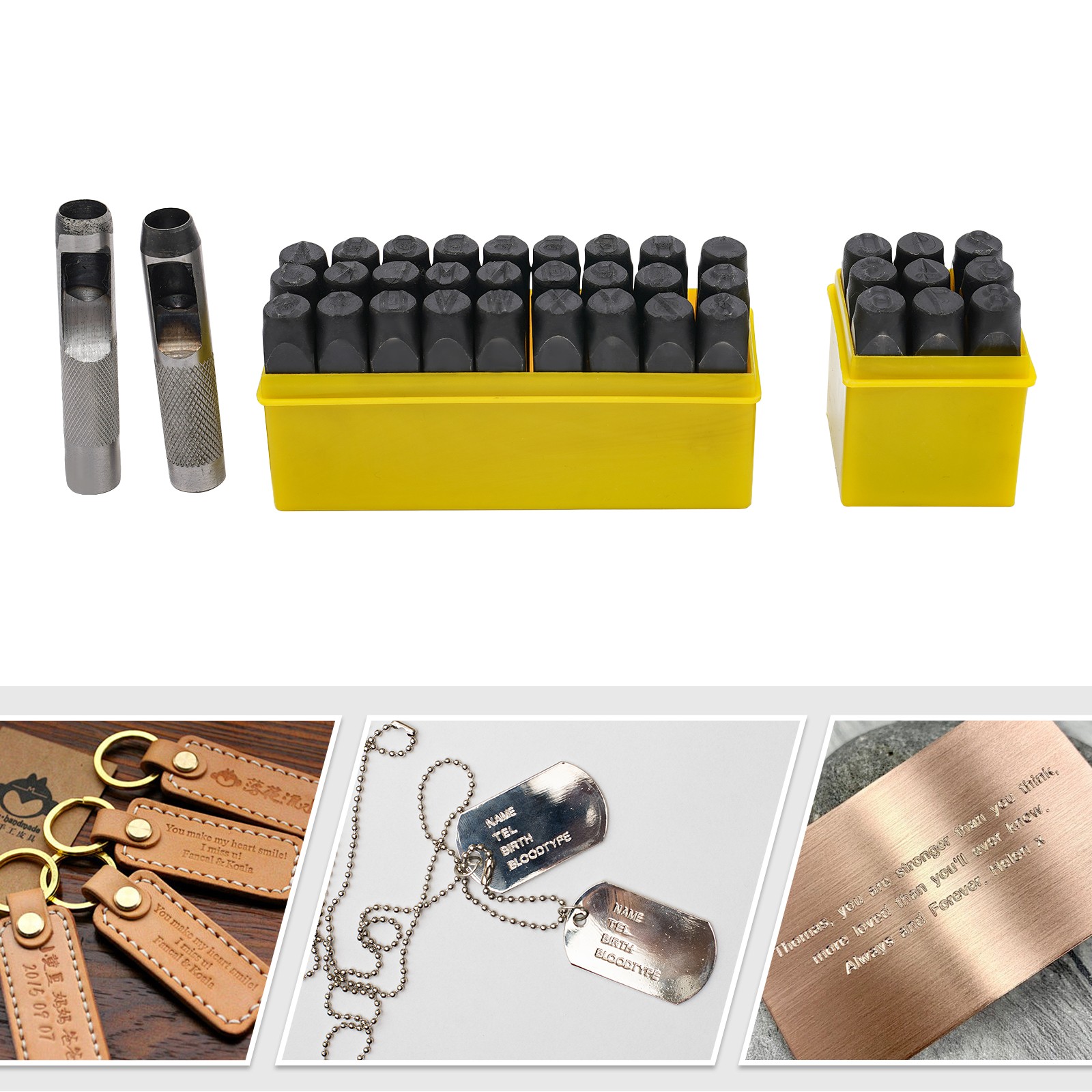36-Piece Stamping Set Letter & Number Steel Punch Stamp Set 0.5in12.5mm