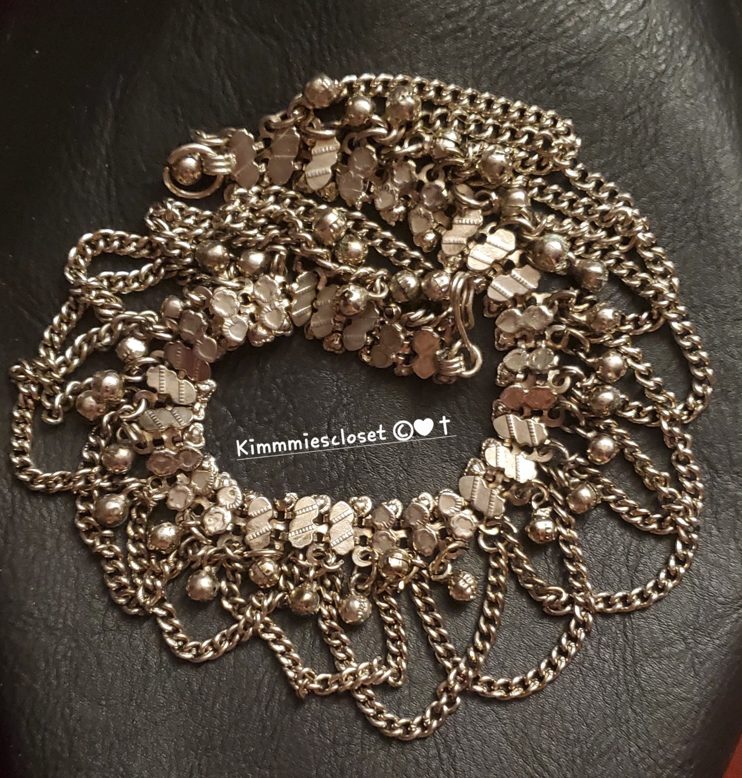 Vintage Kuchi-style Payal & Jingling Ghungroo Silver Alloy Chains Anklet