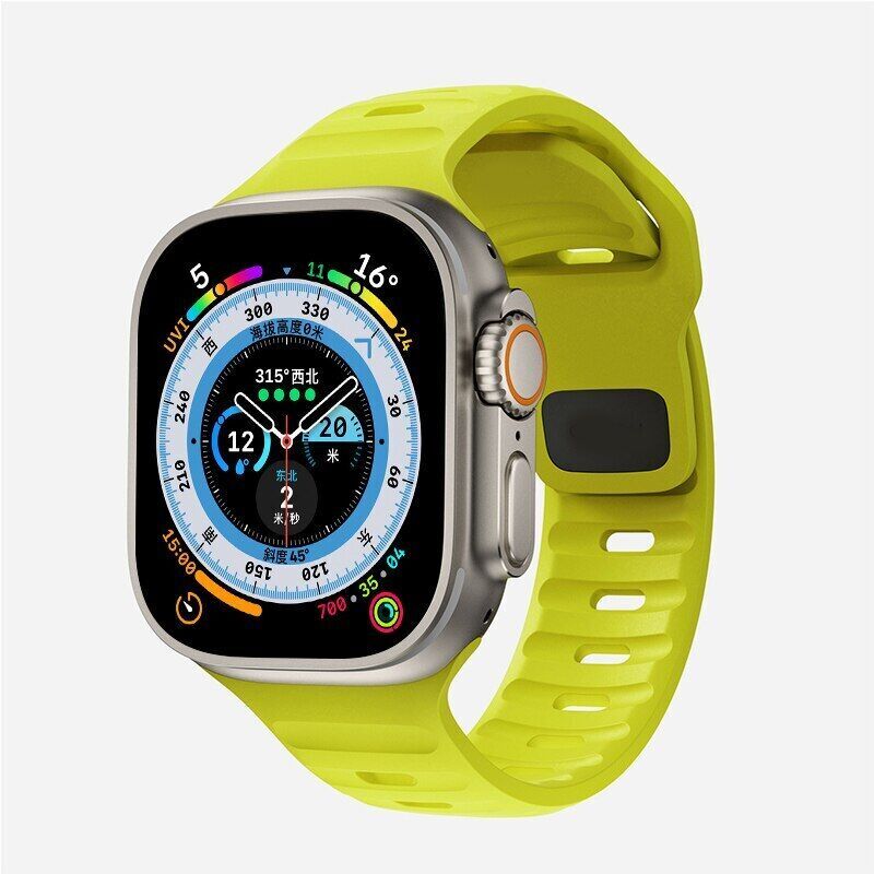 Silicone Sport Strap Band For Apple Watch Series Ultra 9 8 7 SE 6 5 iWatch 49mm