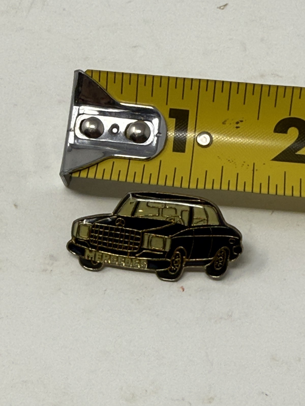 Vintage Mercedes Car Enamel Pin Classic Black Car Design