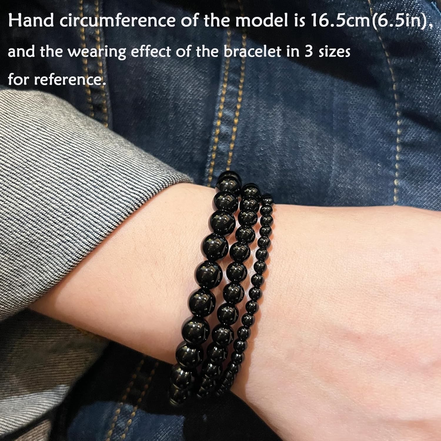 Healing Gemstone Bracelet, 4mm Black Onyx – Ideal Gift for Emotional Stability