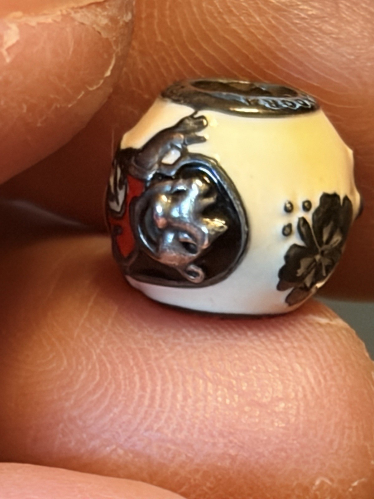 Pandora 925 ALE Sterling Silver Disney Parks Lilo & Stitch Ohana Enamel Charm