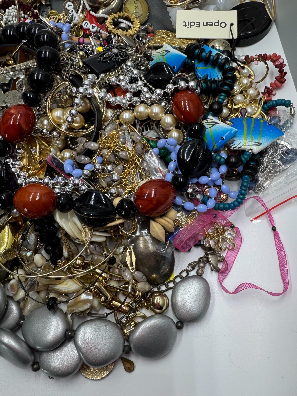10 lb Gold Tone Costume Jewelry Lot Craft Harvest Repair Repurpose Vintage 2 Now