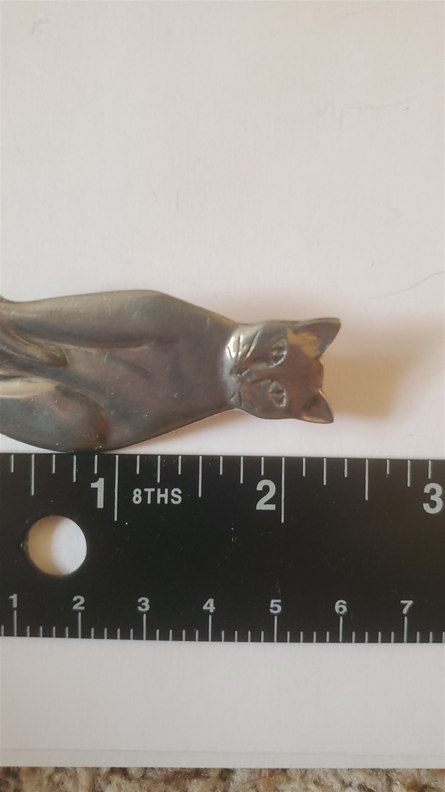 ~ VTG 1985 SIGNED Seagull Pewter Canada Jewelry Brooch Pin Cat 2.25″*H
