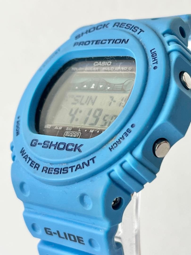 CASIO G-SHOCK G-LIDE solar model GWX-5700CS-2JF Digital Watch Blue Used Japan