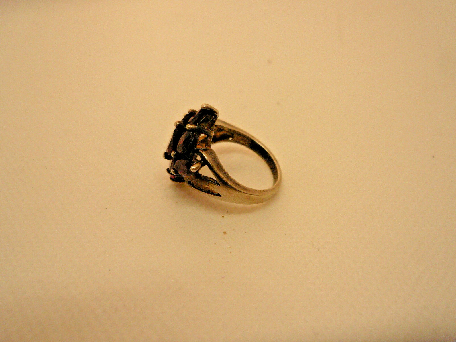 NV Navada Silver Hematite Cocktail Ring Size 6
