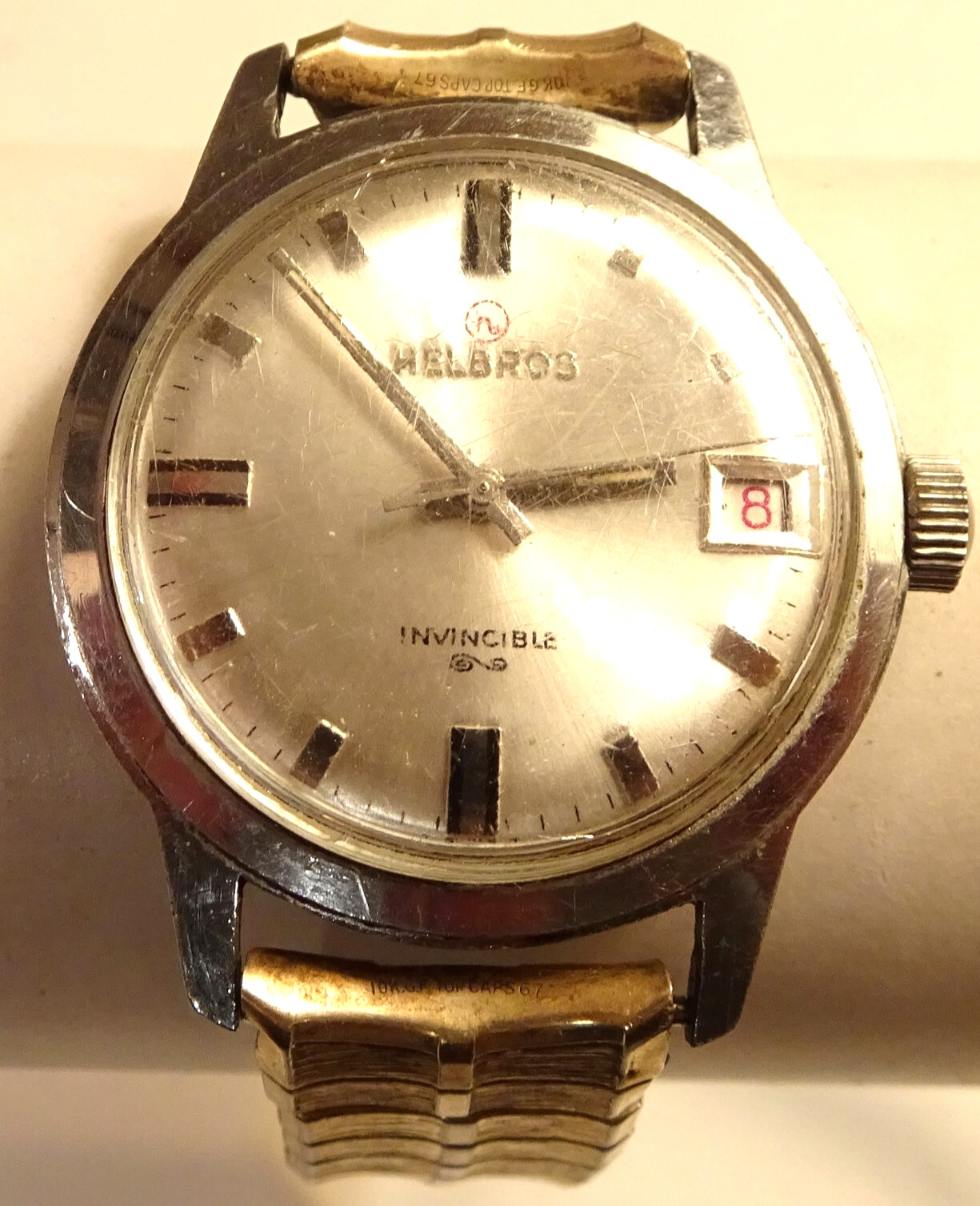 Helbros Wristwatch 17J Date Runs