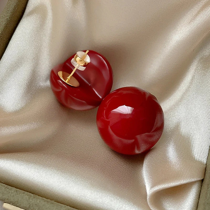 Women’s Minimalist Gap Imitation Pearl Stud Earrings Fashion Commuter Jewelry
