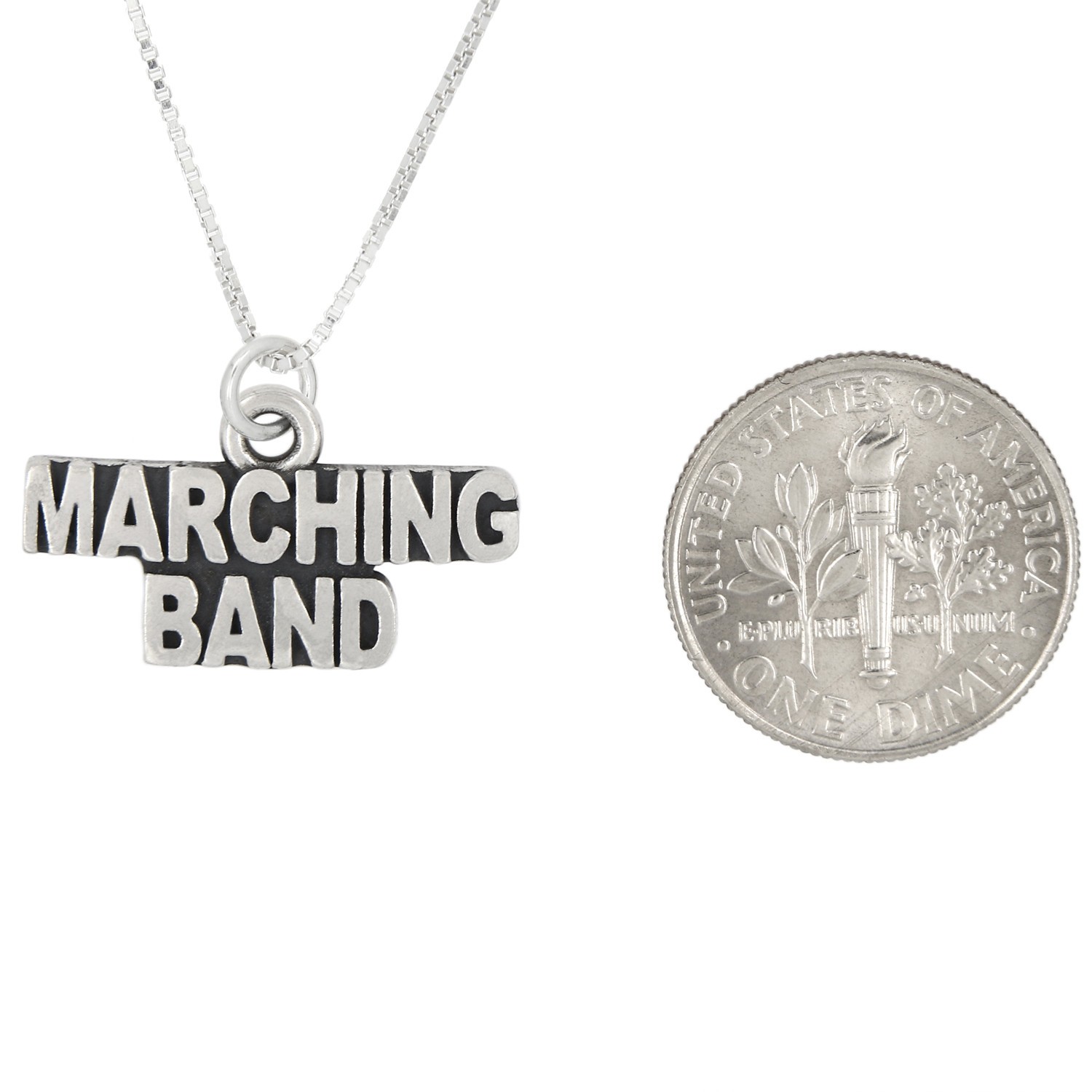 Sterling Silver Oxidized Marching Band Charm (Options)