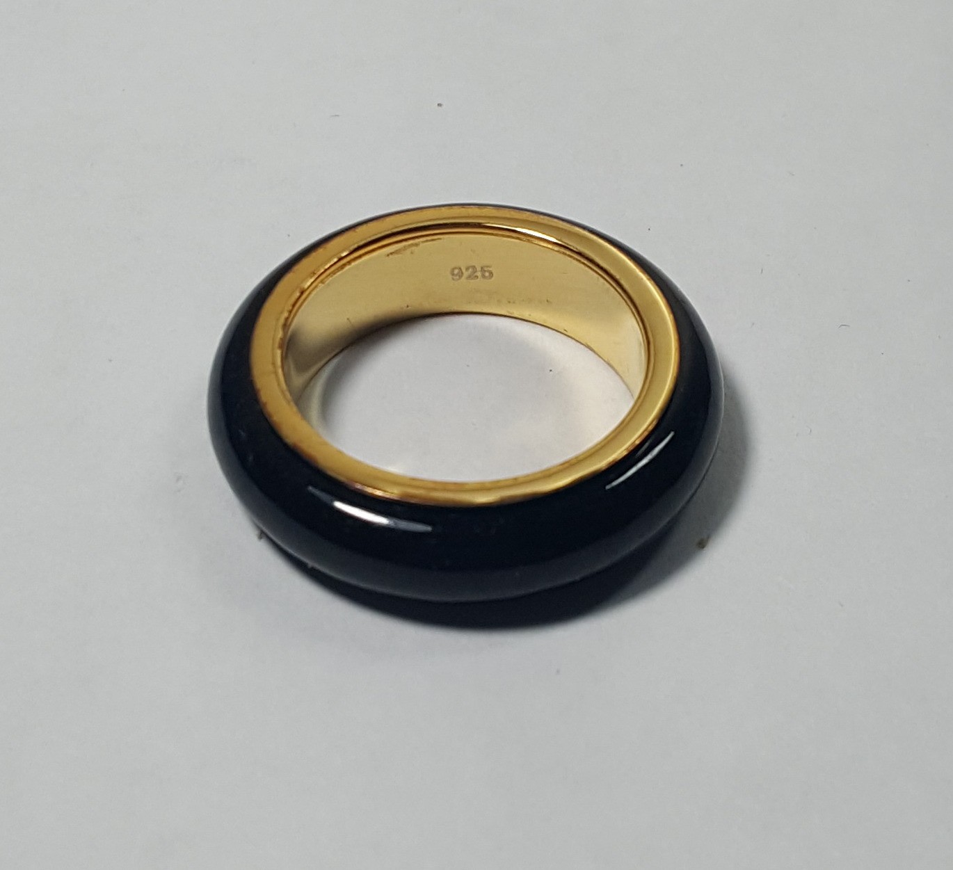 Black, Red or Purple Jade Spinner Ring Gold Vermeil Sterling Silver 5 6 7 8 9 10