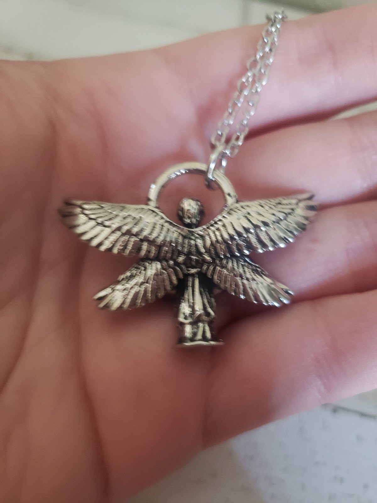 Angel necklace child love kid jewelry baby cute men man women woman gift spirit