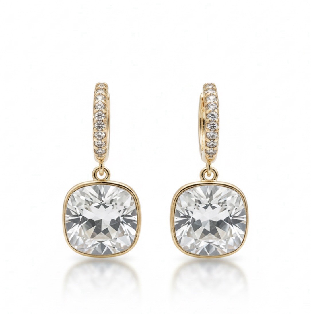 Women’s Swarovski Earrings and Ring Set Ring size 6