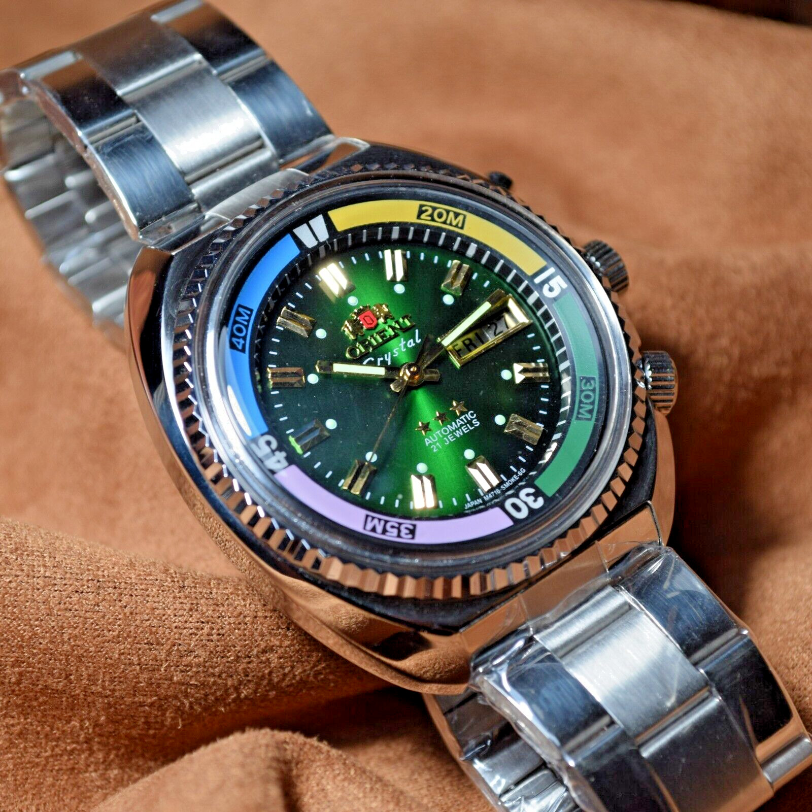 Japan Watch Orient KING DIVER Automatic watch KD Green Dial 21 JEWEL Original