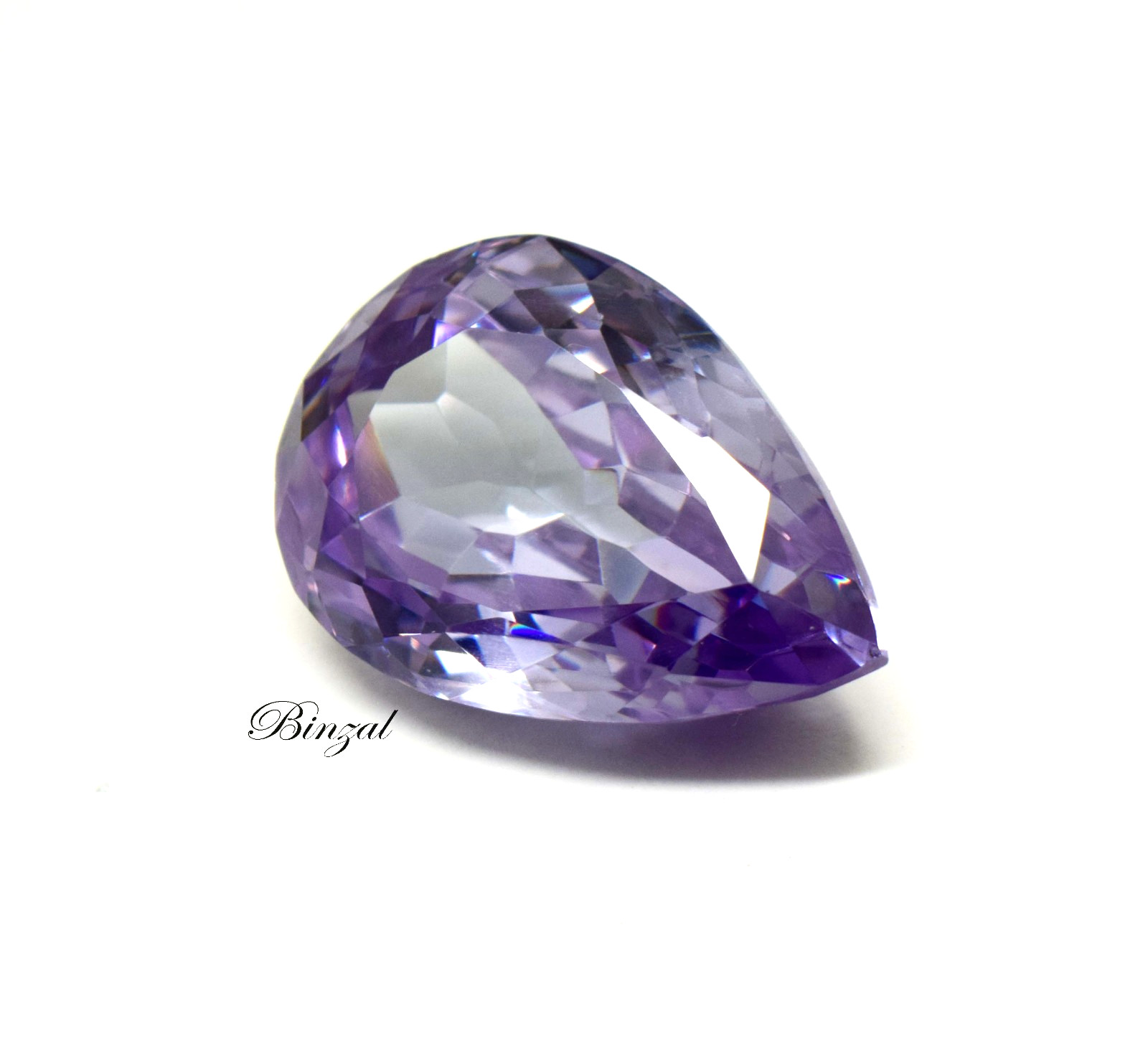 124Ct Color Change Alexandrite Pear Cut 32x22x13mm Purple to Blue Loose Gemstone