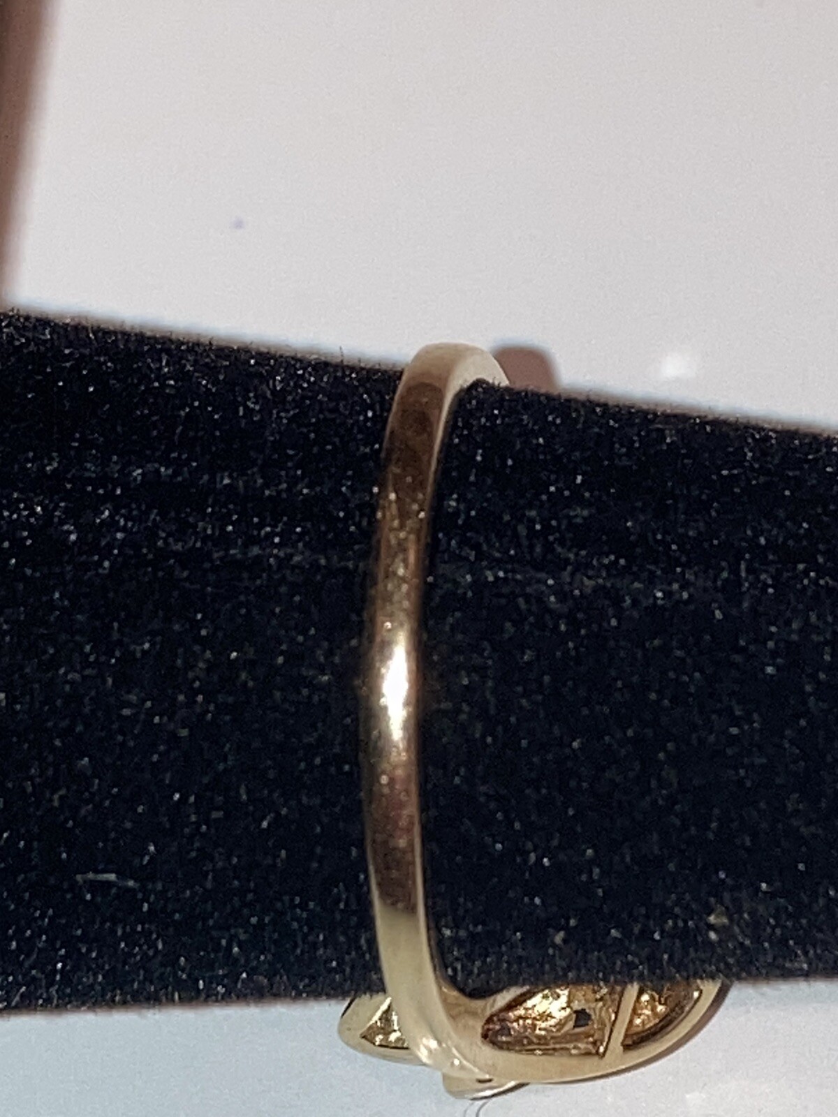 Estate signed FL 14k Gold Natural Blue Topaz & Diamond Cocktail Ring size 6.75