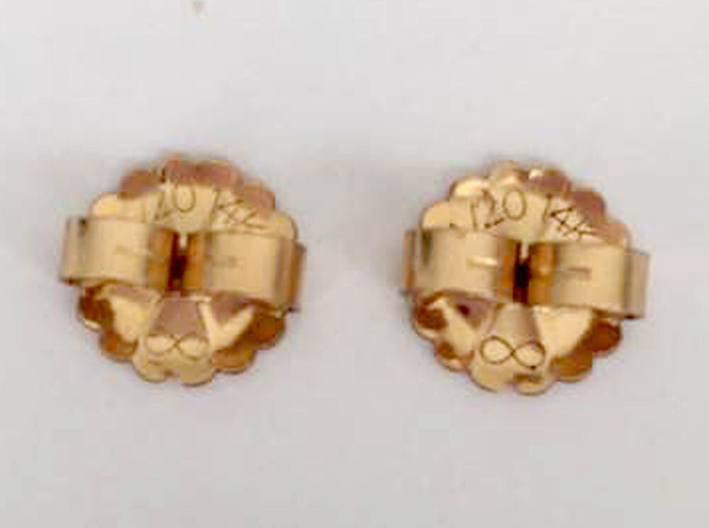 4pcs/2 Pairs 1/20 14k Gold Filled Extra Large 10mm Earring Backs Heavy Duty
