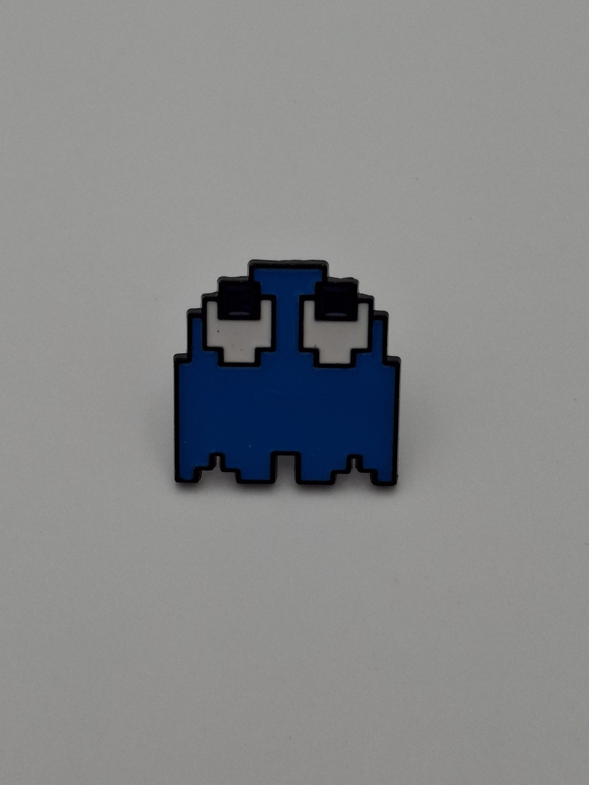 Blue Ghost Pacman Enamel Lapel Pin Brooch