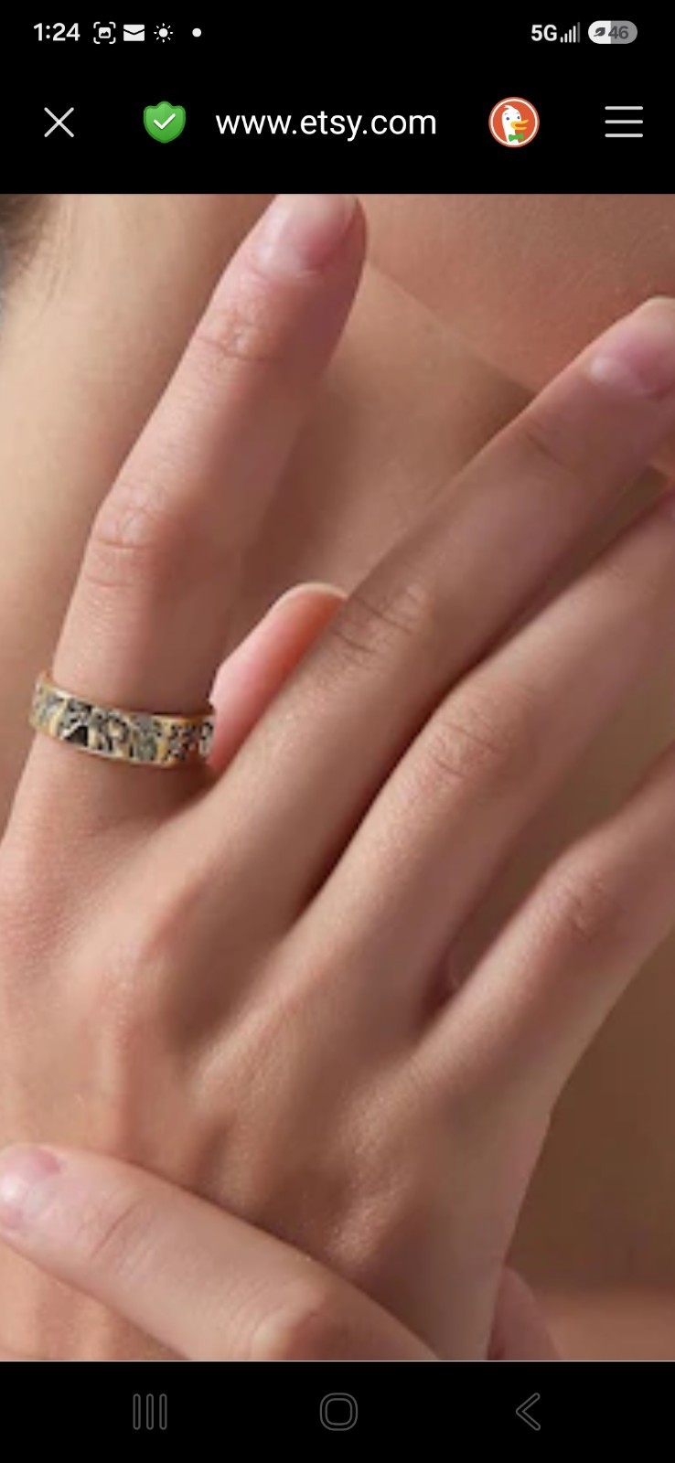 Perimade 925 Sterling Silver Band Wildflowers Sz 7 Friendship Jewelry 18277
