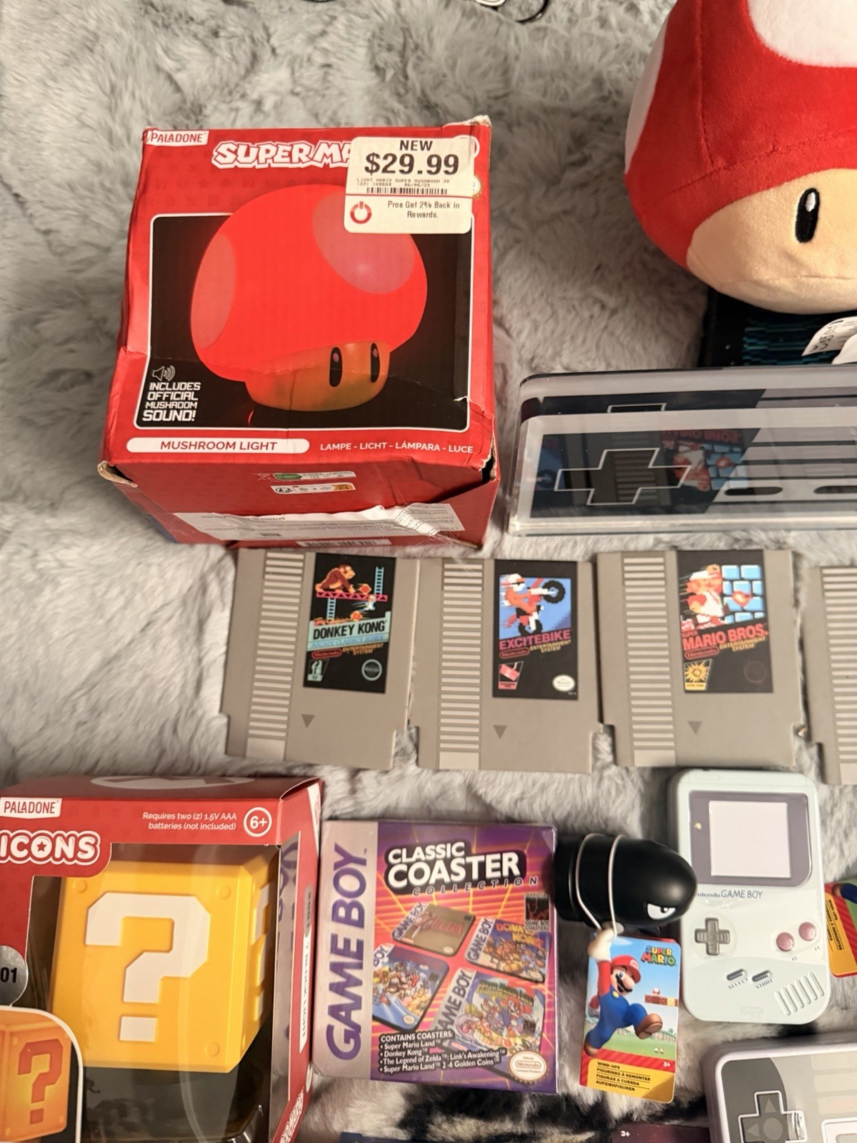 Mario 80s Nintendo Video Game, Coaster, Plush,NES, Gameboy, toy Story, Lot Of 24