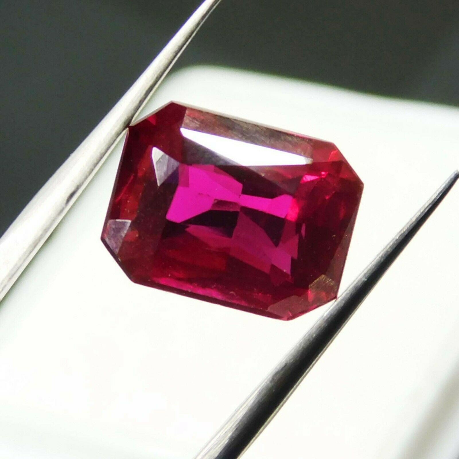 AAA+ 6 Ct Natural Blood Ruby Red Emerald Shape CERTIFIED Loose Gemstone