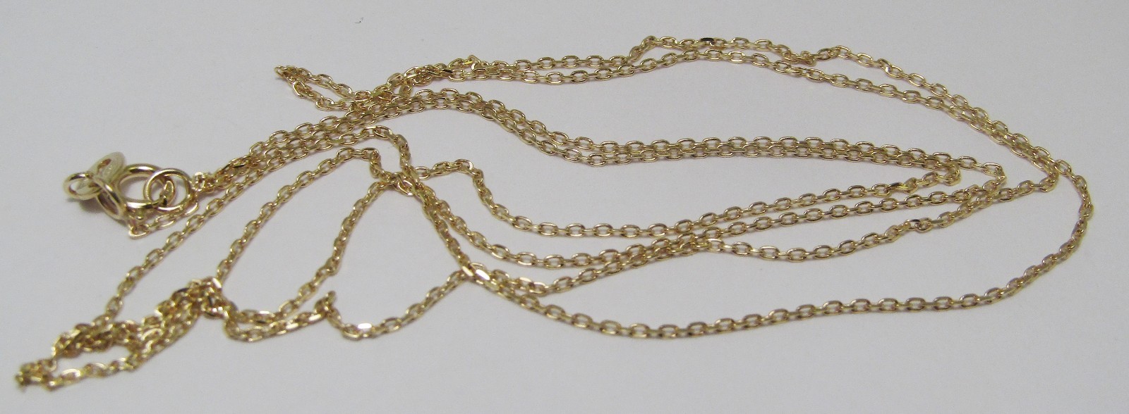100% Genuine NEW 9k Solid Yellow Gold Loose 1.2mm Trace Fine Necklace Chain 60cm