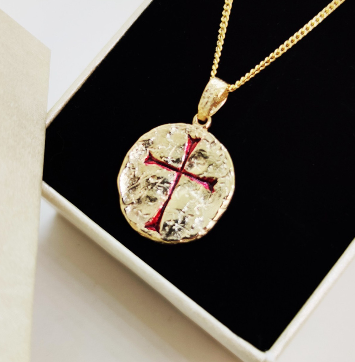 Templar Cross Pendant 925 Silver Gold Filled Men Jewelry