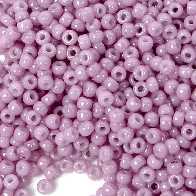 11/0 Fine Japanese TOHO Seed Glass Round Beads – Opaque-Lustered Pale Mauve 10g