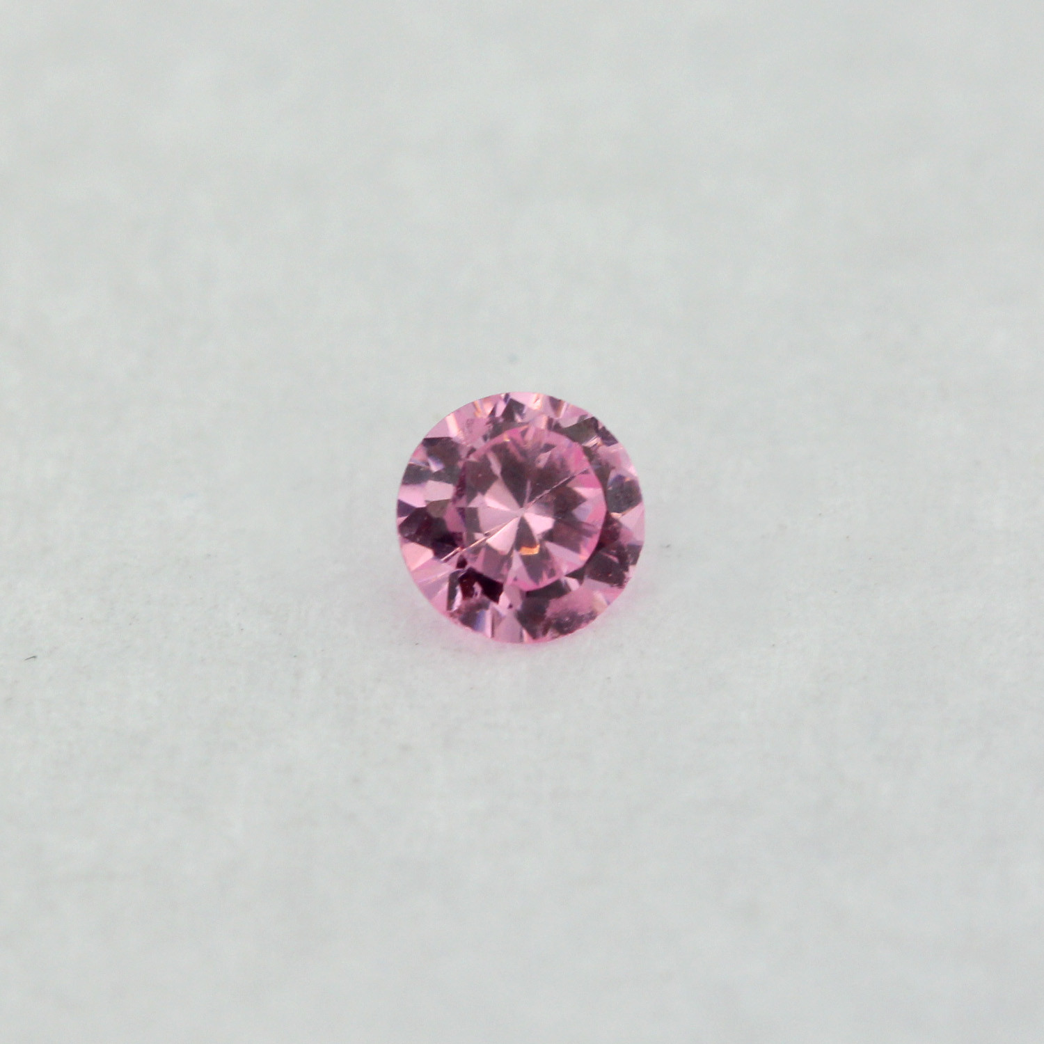 Loose Round Cut Shape Pink Sapphire CZ Stone Single Cubic Zirconia Birthstone