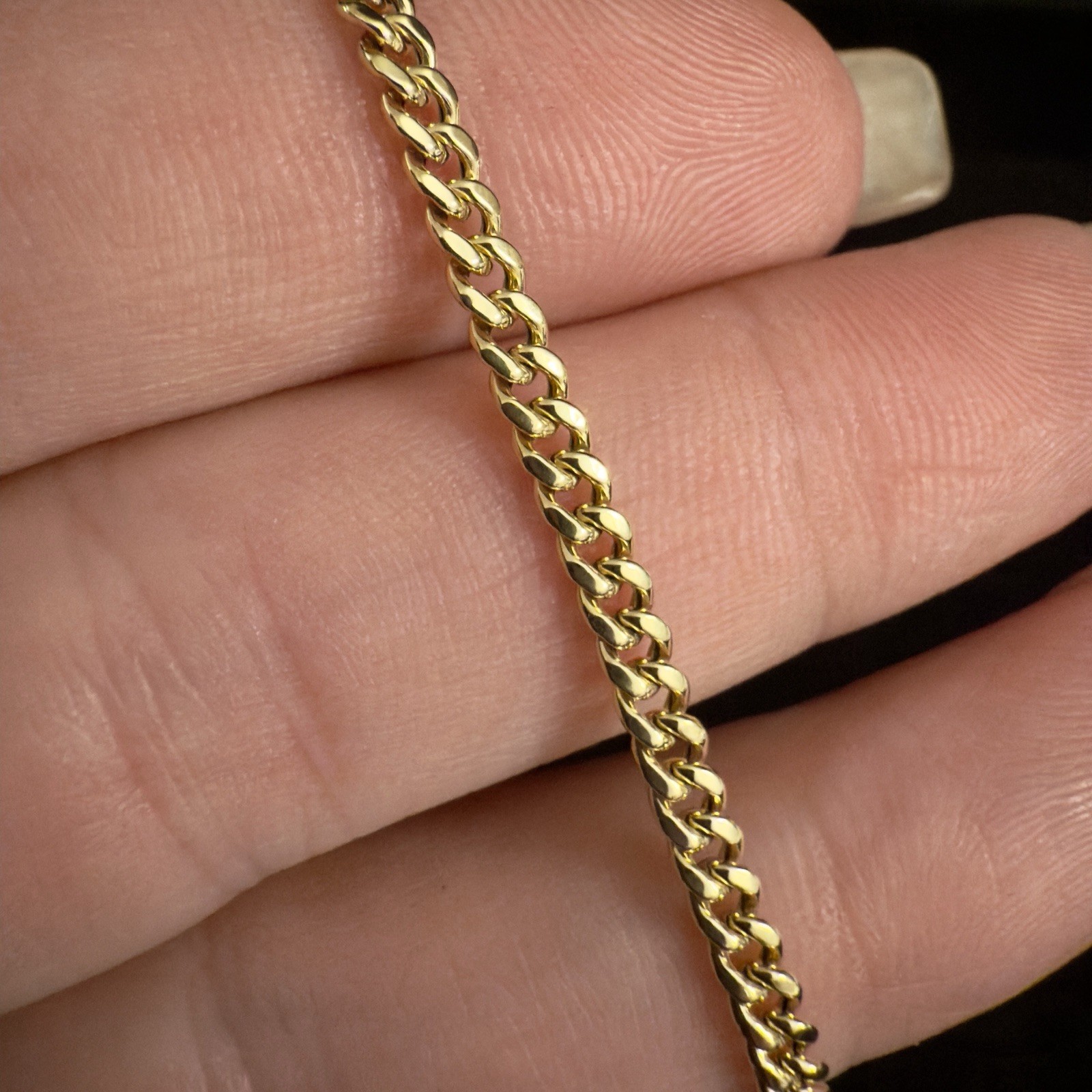10k Sold Gold 3mm Miami Cuban Link Bracelet 8in – NEW