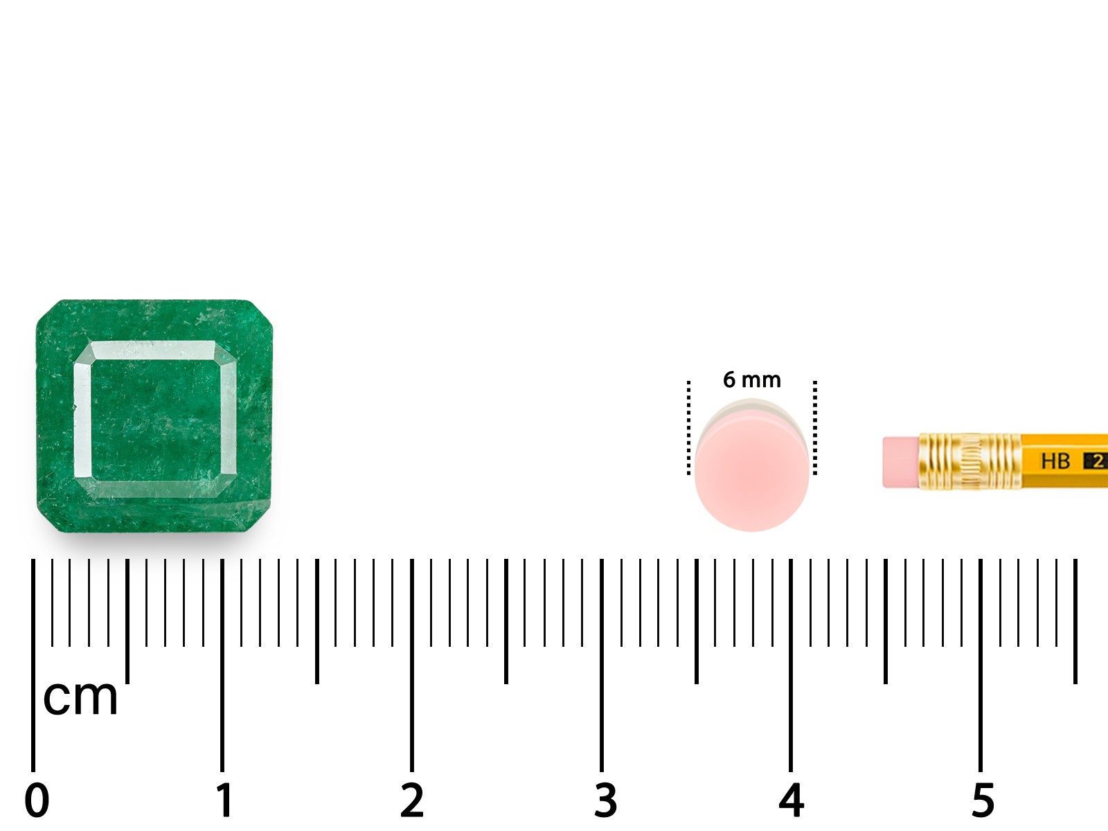 ZAMBIAN Emerald 8.98 Ct Natural RECTANGULAR OCTAGON Strong to Intense Green