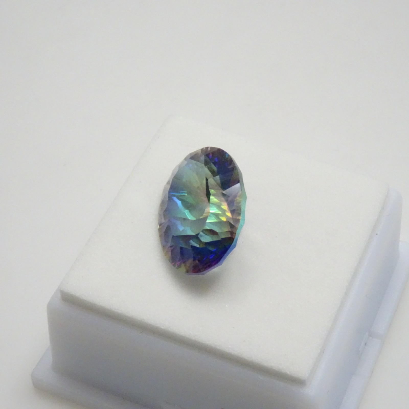 Stunning Mystic Quartz Oval 10.30ct – 18x13mm – Concave Cut – Brazilian Quartz