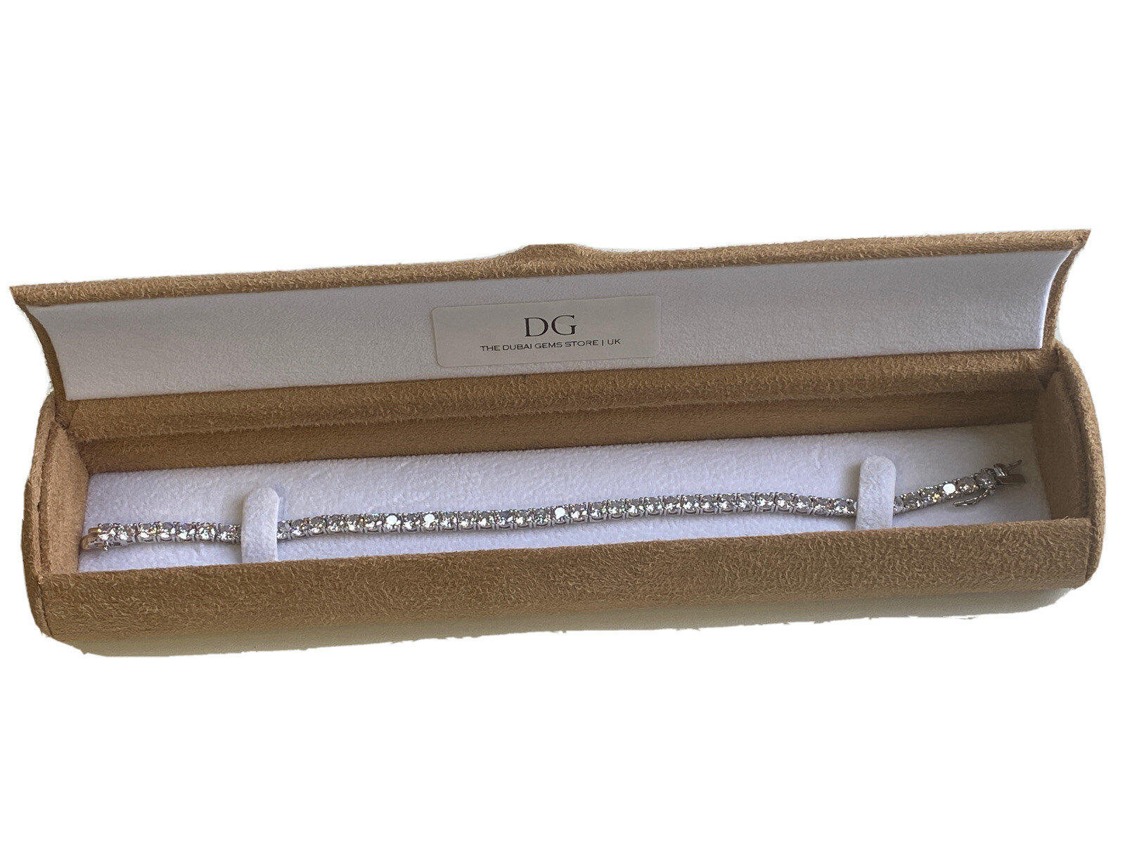 White gold finish created diamond Classic bracelet Free Gift Box Included
