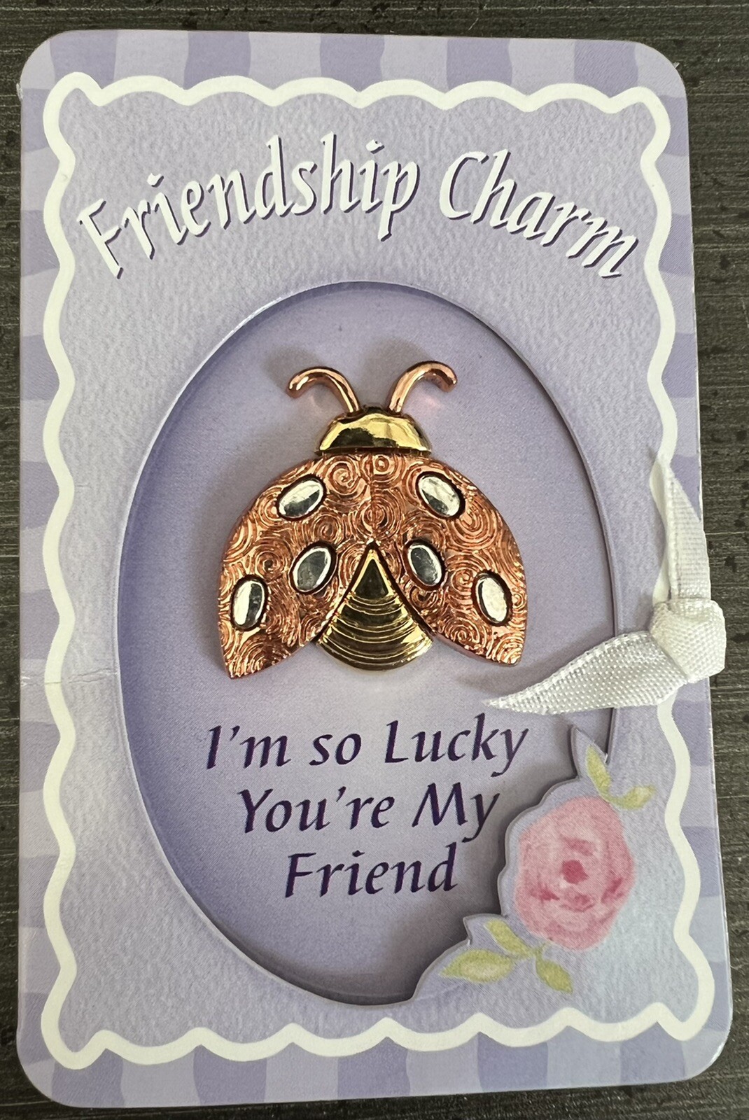 NWOT~Friendship Charm~Ladybug~1.25x 1.25~Bronze, Gold, Silver~CMP, Mason, OH