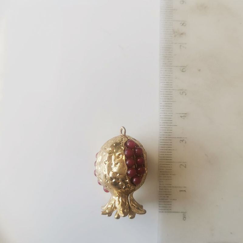 1pcs Zara Pomegrante Big Charm for Necklace Vintage Women Party Holiday Jewelry
