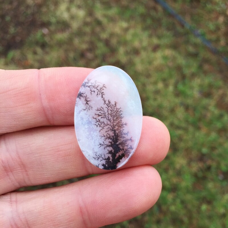 All Natural! Fine Quality Dendritic Agate India 33 x 22 mm GLI